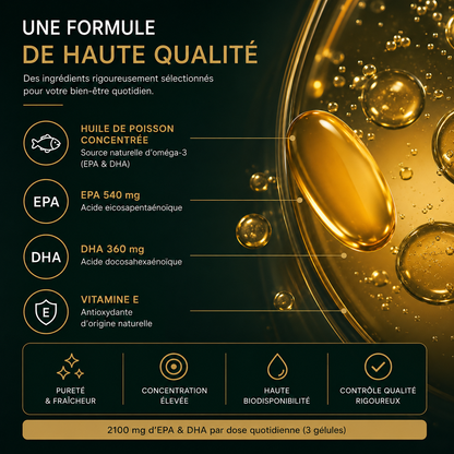 Oméga-3 + Vitamine E | 90 capsules