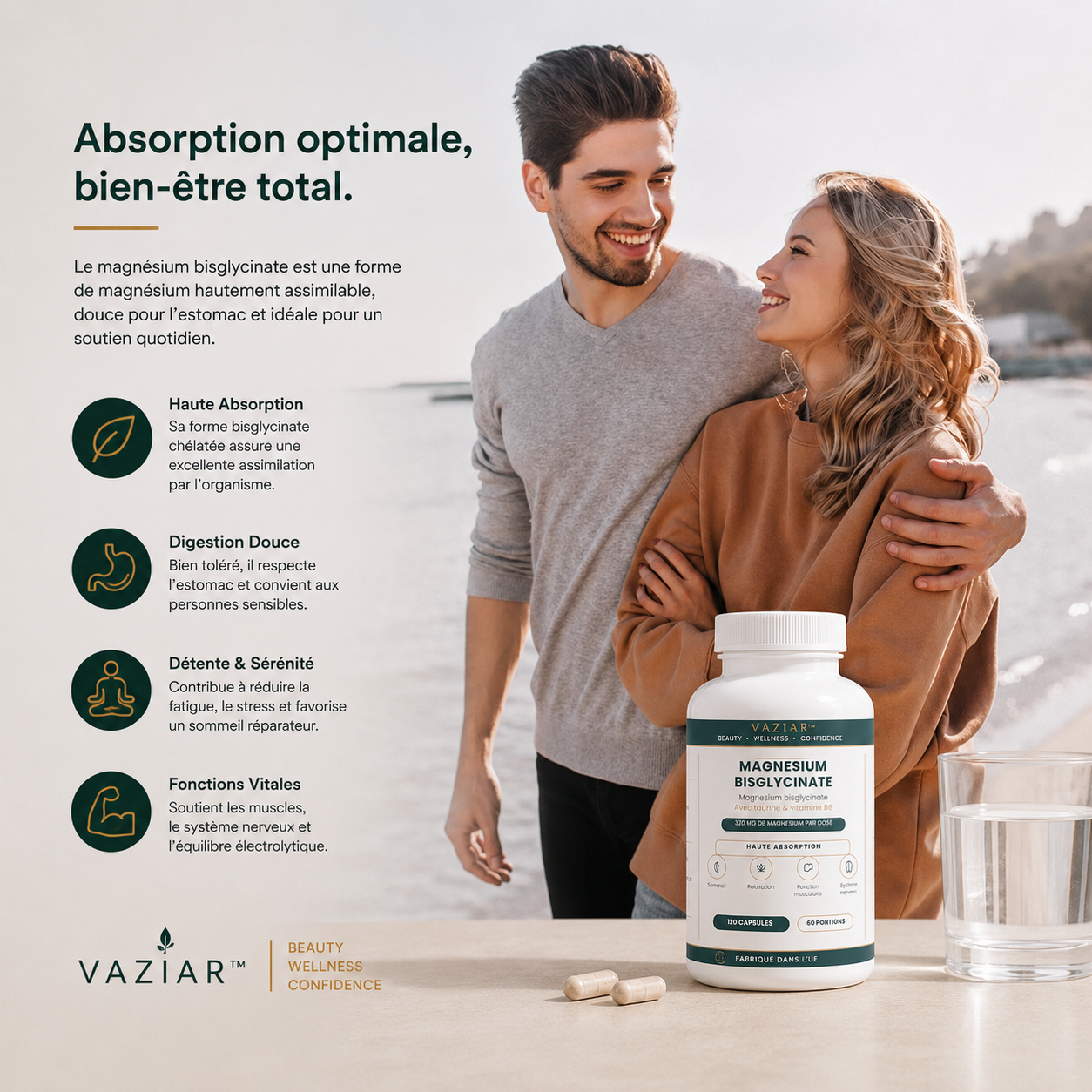 Magnésium Bisglycinate 120 Capsules